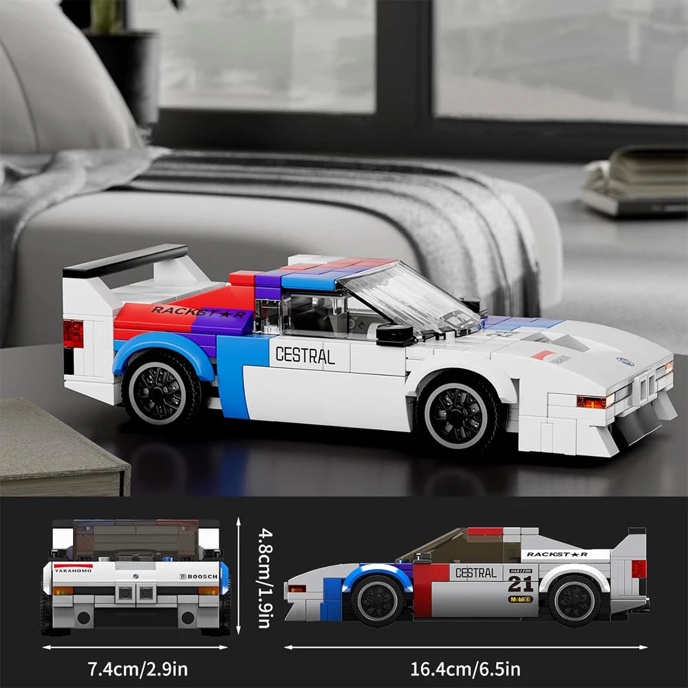 🏎️ Voiture de Course – Kit de Construction 363 Pièces avec Vitrine