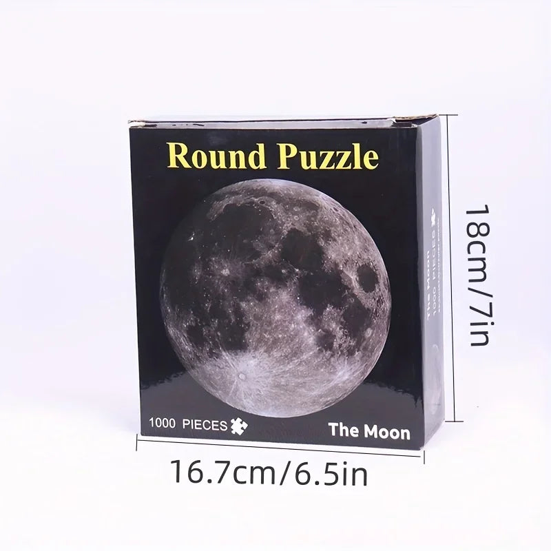 Puzzle rond de la Lune – 1 000 pièces – Défi spatial pour adultes