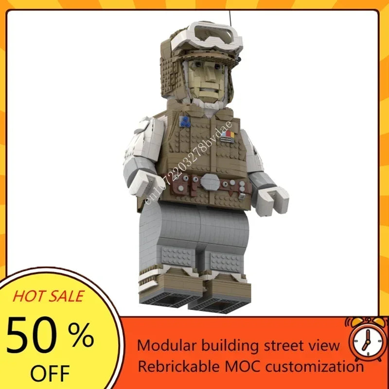 Grande Figurine Guerrier Galactique en Briques à Construire – Modèle MOC