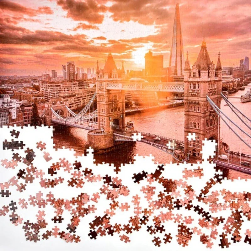 Puzzle paysages et villes – 1 000 pièces, 70 × 50 cm