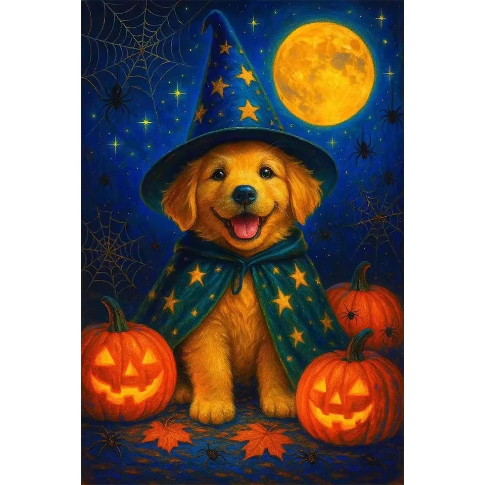Puzzle Halloween Chat Noir & Citrouilles – 500 à 2000 Pièces