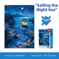 Puzzle Voilier sur Mer Nocturne – 1000 Pièces – 26 × 38 cm