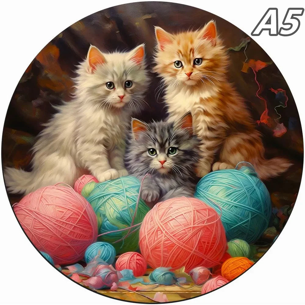 Puzzle en bois – Animaux colorés & motifs artistiques