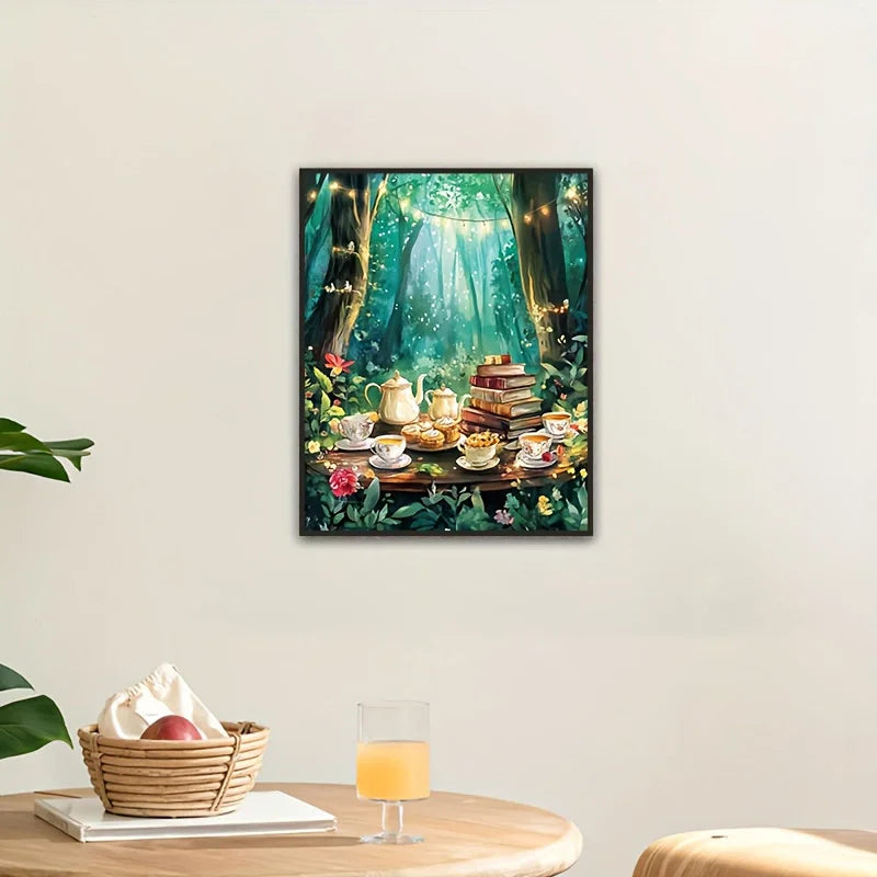 Puzzle 1 000 pièces – Thé enchanté en forêt, 38 × 26 cm