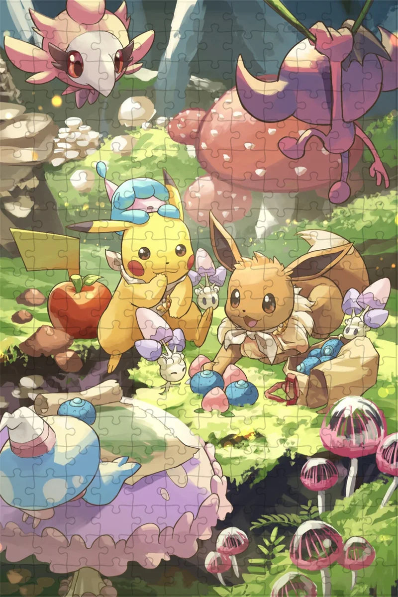 Puzzle 2D Pokémon – Pikachu, Carapuce et Salamèche – 108 à 1 000 pièces