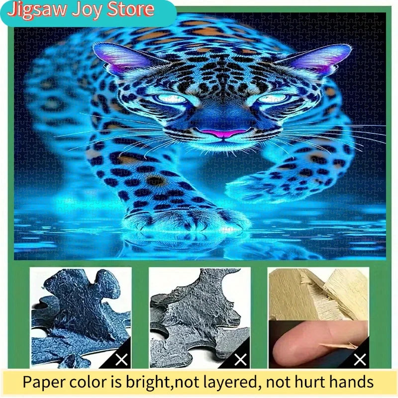Puzzle Léopard Bleu – Puzzle Adulte 500 à 2000 Pièces