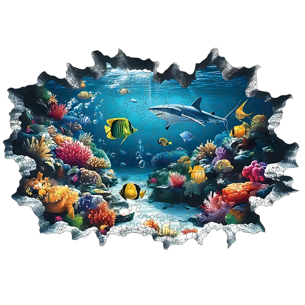 Puzzle en bois – Monde sous-marin & animaux marins