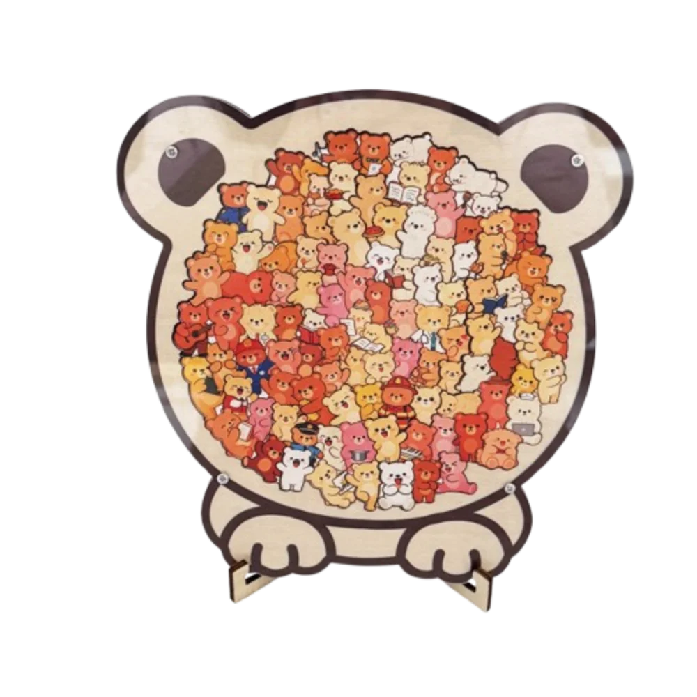 Puzzle en Bois Chat & Chien – Pièces Irrégulières