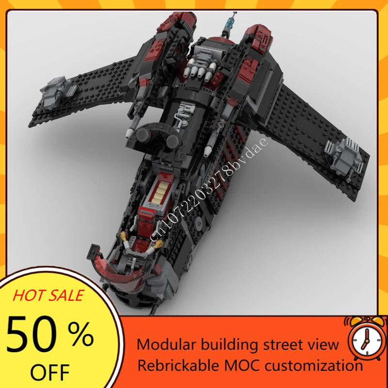Vaisseau spatial Dark Falcon à construire – 1395 pièces – Modèle MOC