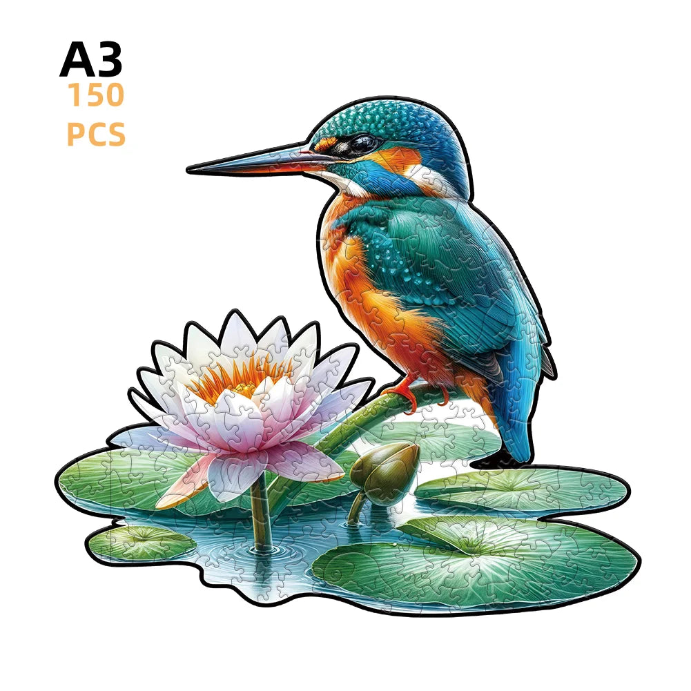 Puzzle en bois – Animaux colorés & motifs artistiques
