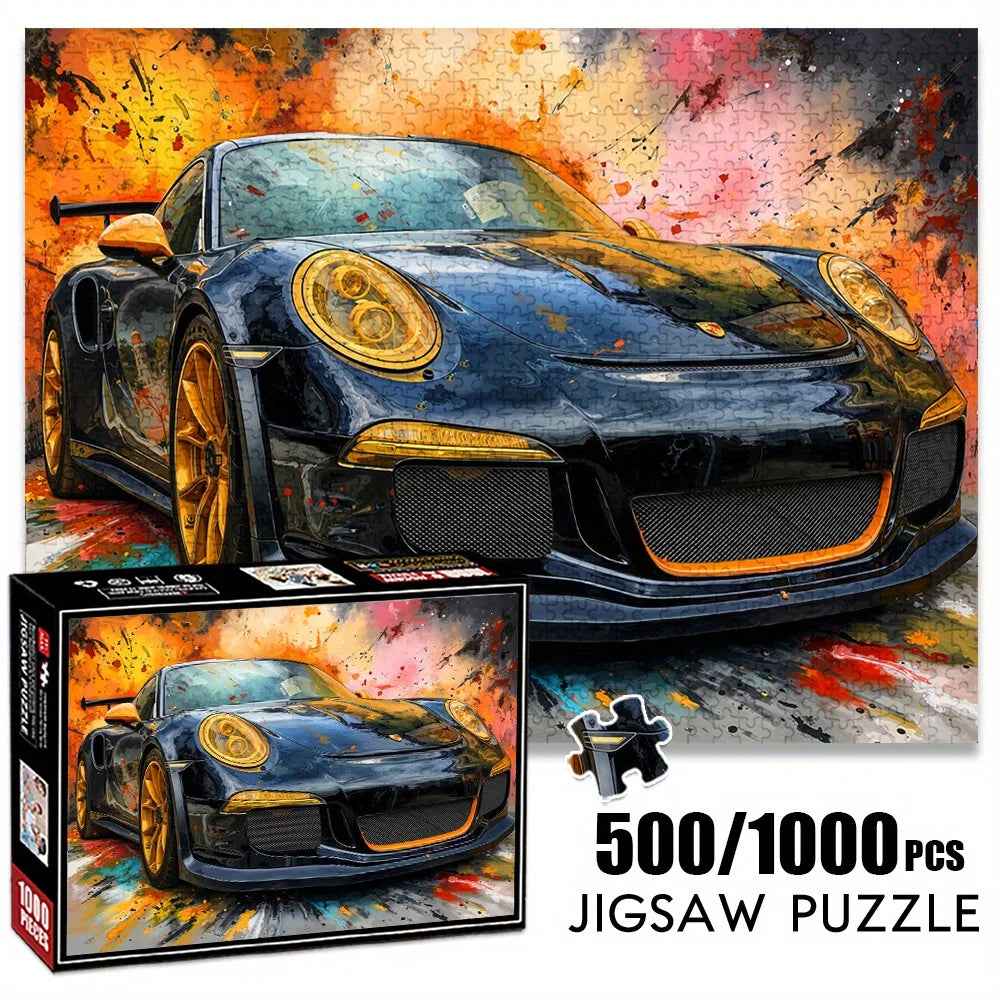Puzzle Voiture de Course Abstraite – 500 & 1000 Pièces