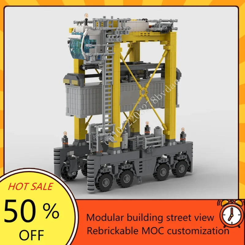 Engin portuaire porte-conteneurs – Kit MOC technique de 1 963 pièces
