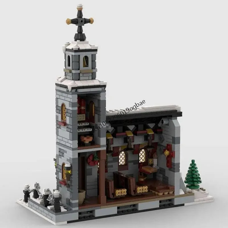 Église d’Hiver MOC en Briques – 1074 Pièces