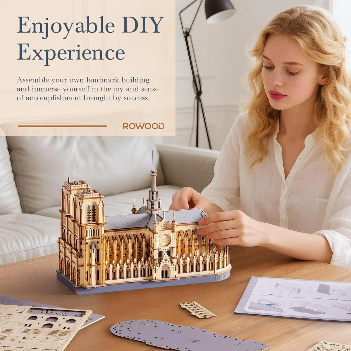 Puzzle 3D en bois Notre-Dame de Paris – Maquette à construire