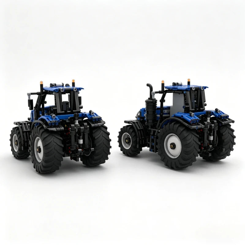 Tracteur agricole bleu à construire – Kit MOC 1092 pièces