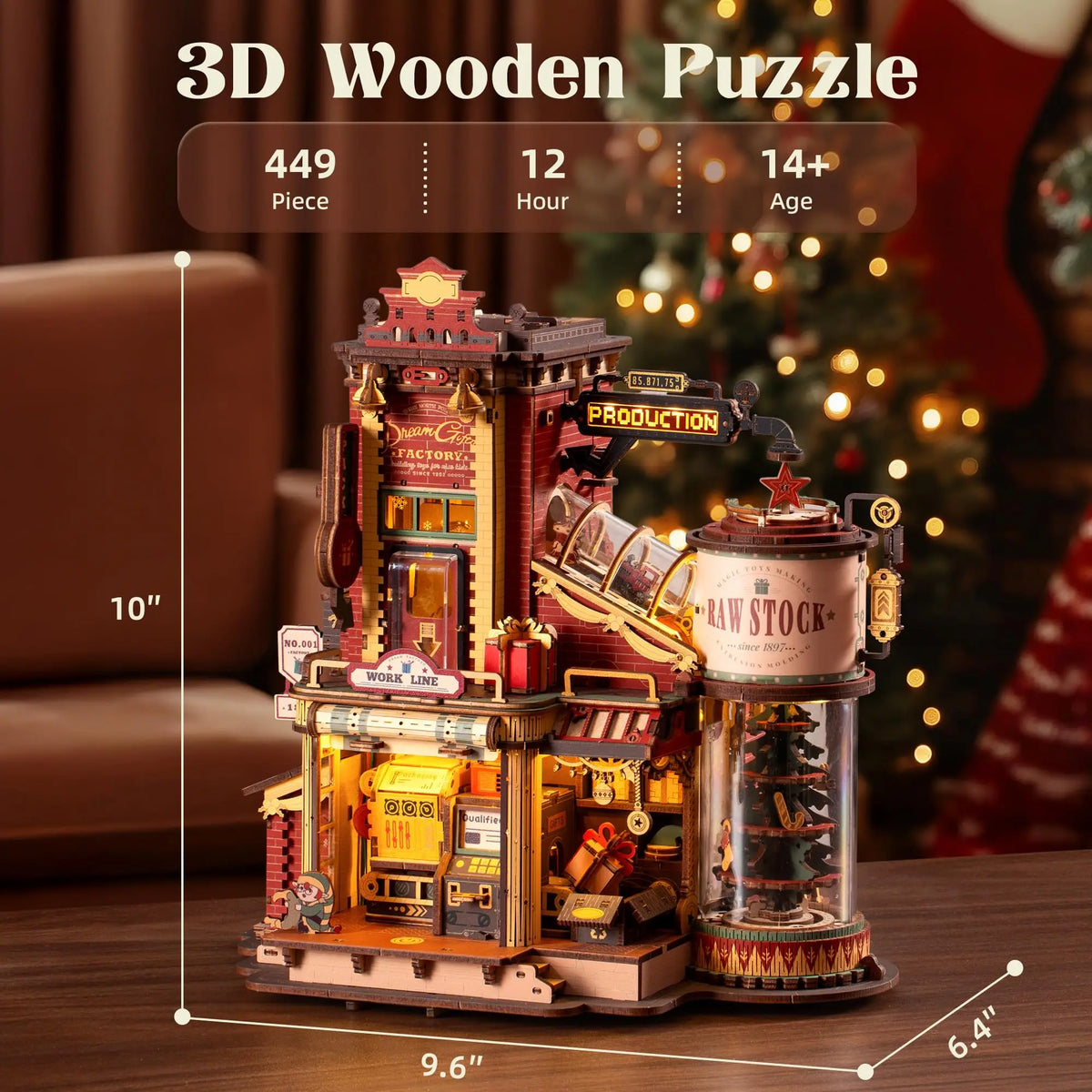 Puzzle 3D en Bois avec Boîte à Musique – Maquette DIY