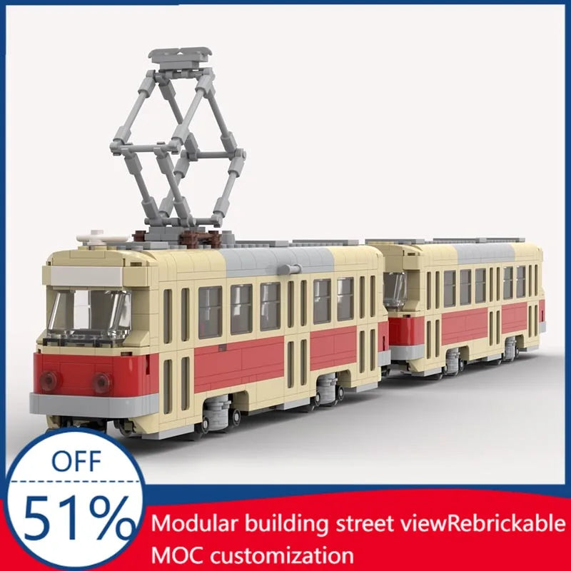 Tramway rétro à construire – Kit de construction MOC 1017 pièces