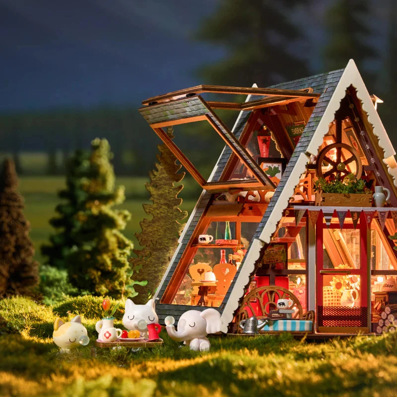 Maison Miniature 3D en Bois à Construire