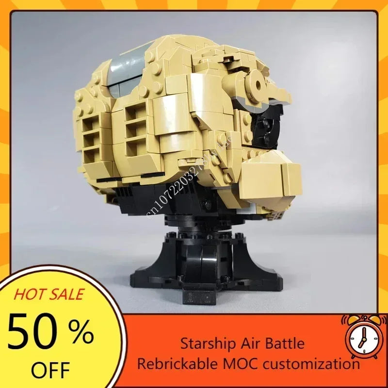 Casque de Combat Spatial en Blocs – Maquette 3D 705 Pièces