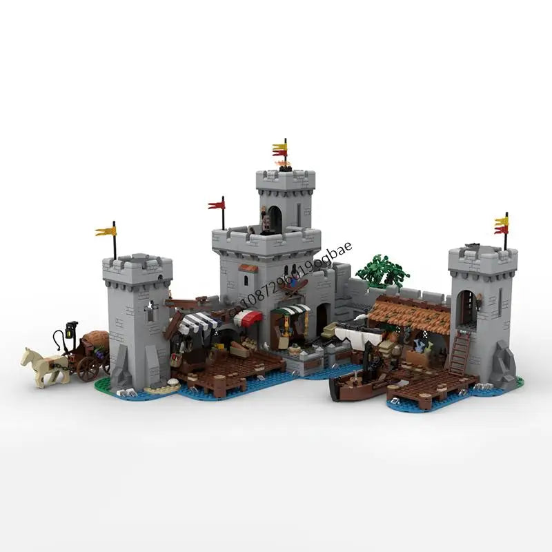 Port Médiéval des Chevaliers du Lion MOC – 2803 pièces