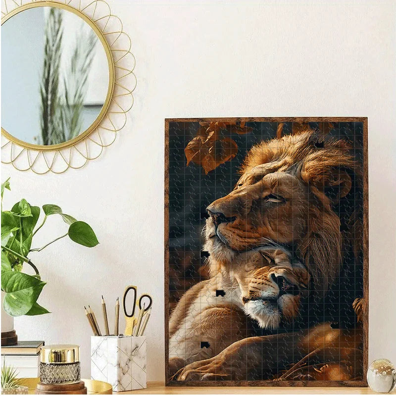 Puzzle Lion & Lionceau – 500 ou 1000 pièces