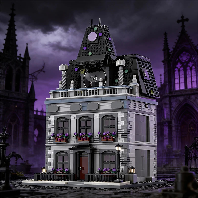 Manoir urbain à construire – Maquette en briques MOC 1584 pièces