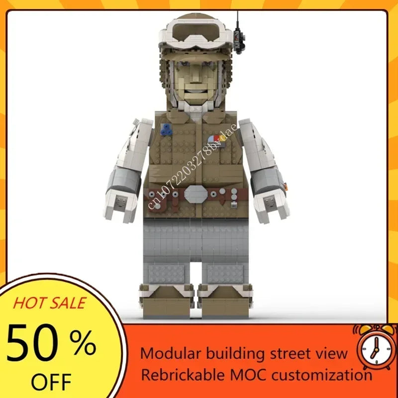 Grande Figurine Guerrier Galactique en Briques à Construire – Modèle MOC