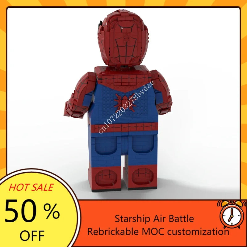 Figurine en briques à construire – Super-héros rouge – Modèle 3D