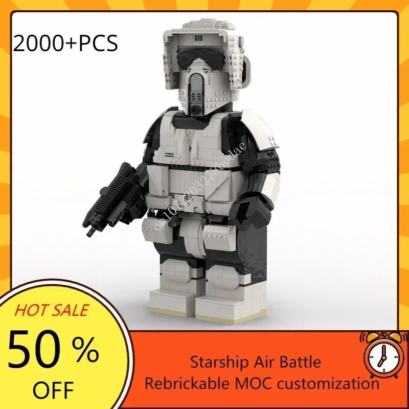 Soldat de l’Espace à Construire – Figurine Géante en Blocs MOC