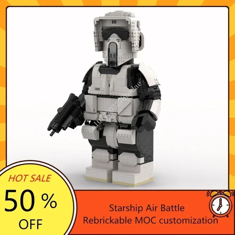 Soldat de l’Espace à Construire – Figurine Géante en Blocs MOC