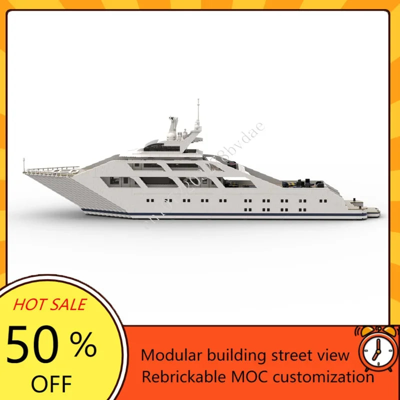 Yacht de Luxe MOC à Construire – 6297 Pièces – Maquette de Collection