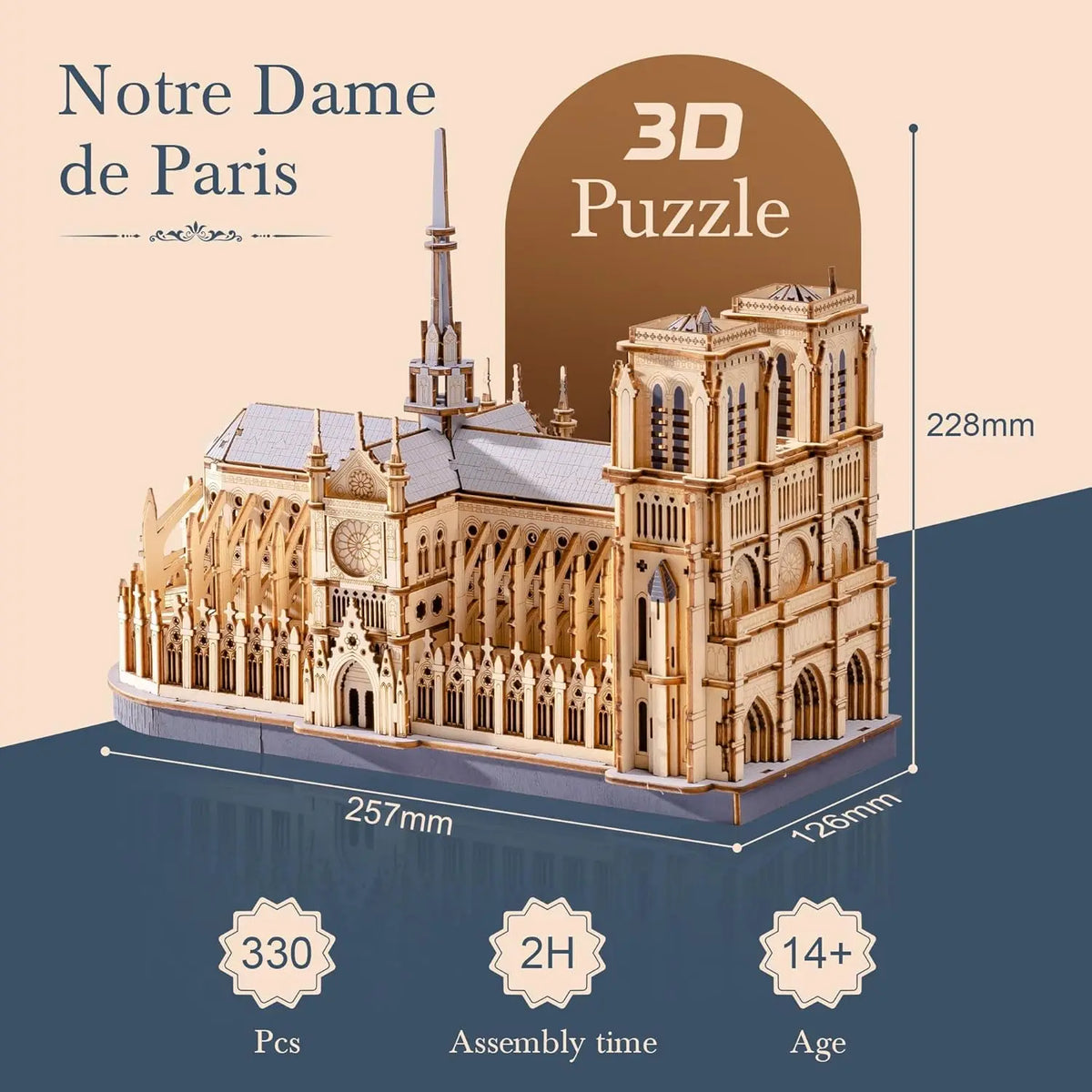 Puzzle 3D en bois Notre-Dame de Paris – Maquette à construire