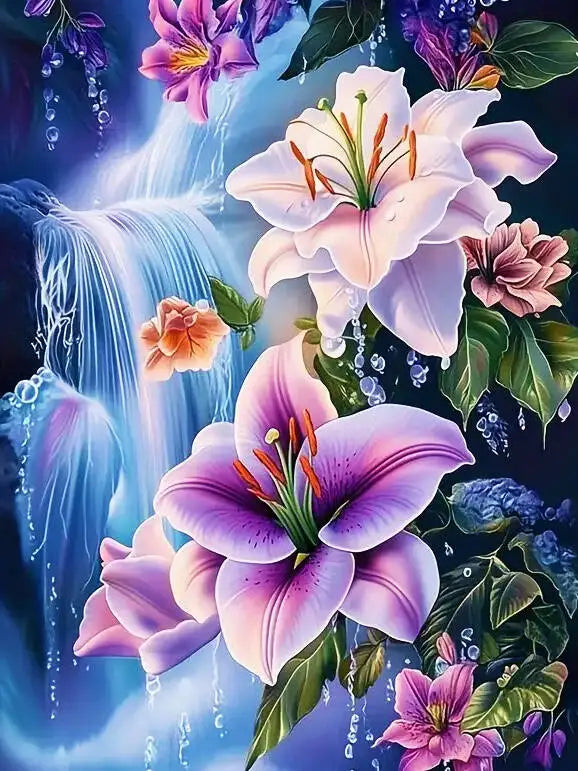 Puzzle Fleurs & Cascades – Paysage Nature – 500 à 2000 pièces – Adulte