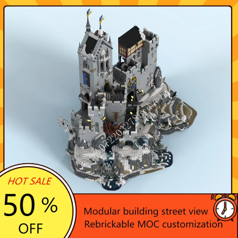 Forteresse médiévale de montagne – Kit de construction MOC 4772 pièces