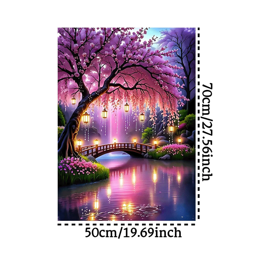 Puzzle Fleurs de Cerisier & Lanternes – 1000 pièces – Adulte