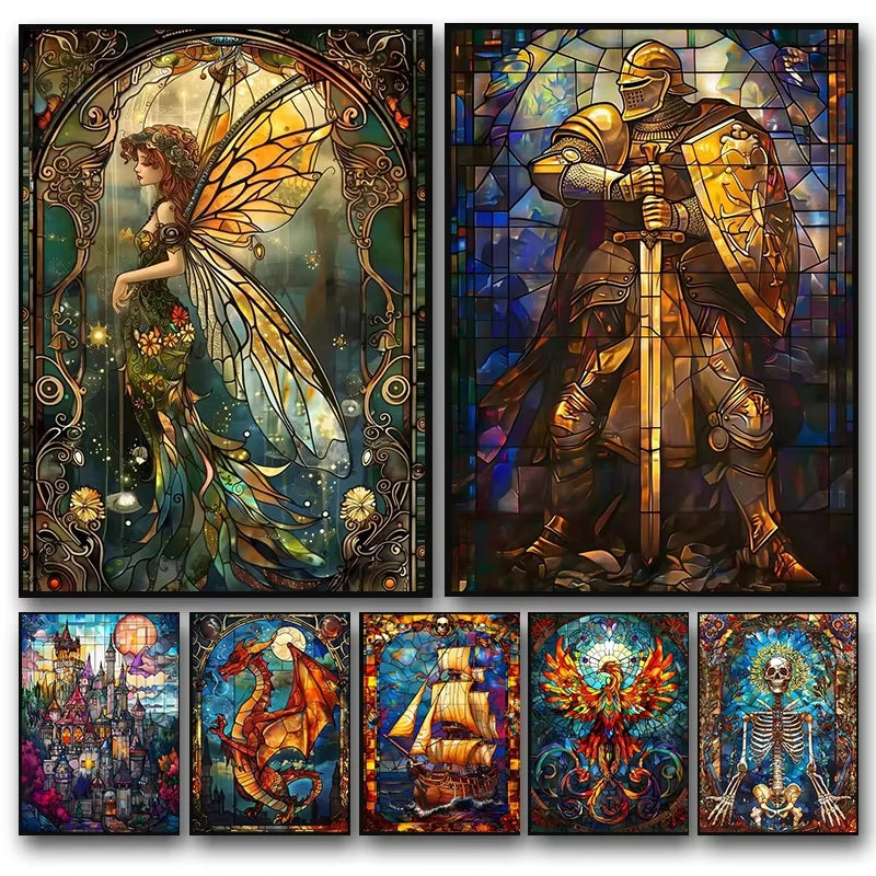 Puzzle Fantasy Chevalier Doré, Crâne & Dragon – 1000 pièces
