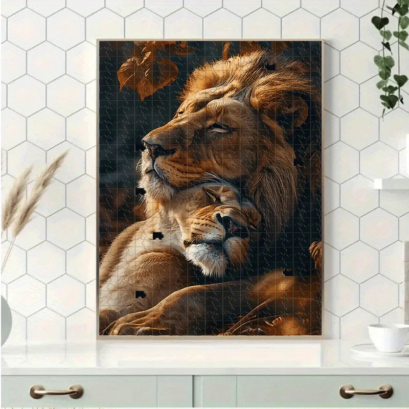 Puzzle Lion & Lionceau – 500 ou 1000 pièces