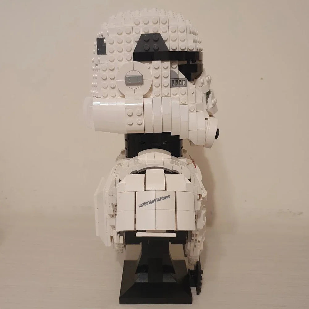 Buste Casque de Science-Fiction en Blocs de Construction – 1461 Pièces