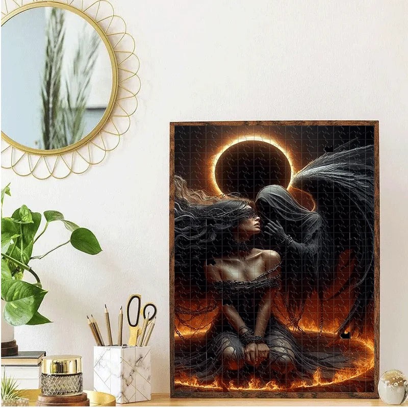Puzzle Ange Gothique & Reine Sombre – 500 / 1000 pièces – Puzzle adulte