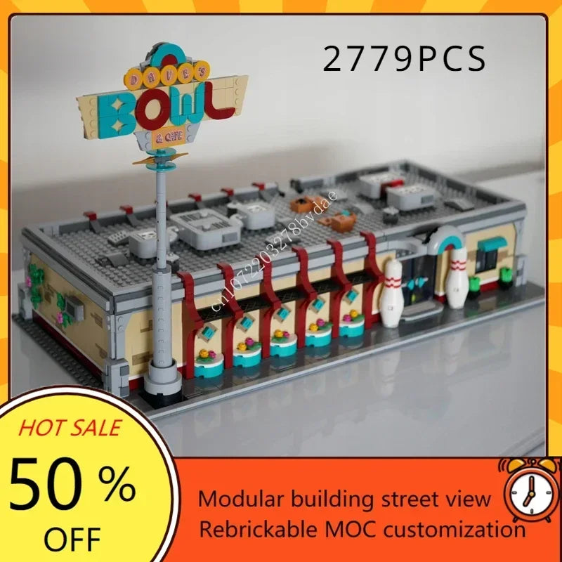 Bowling rétro à construire – 2779 pièces – Kit de construction MOC