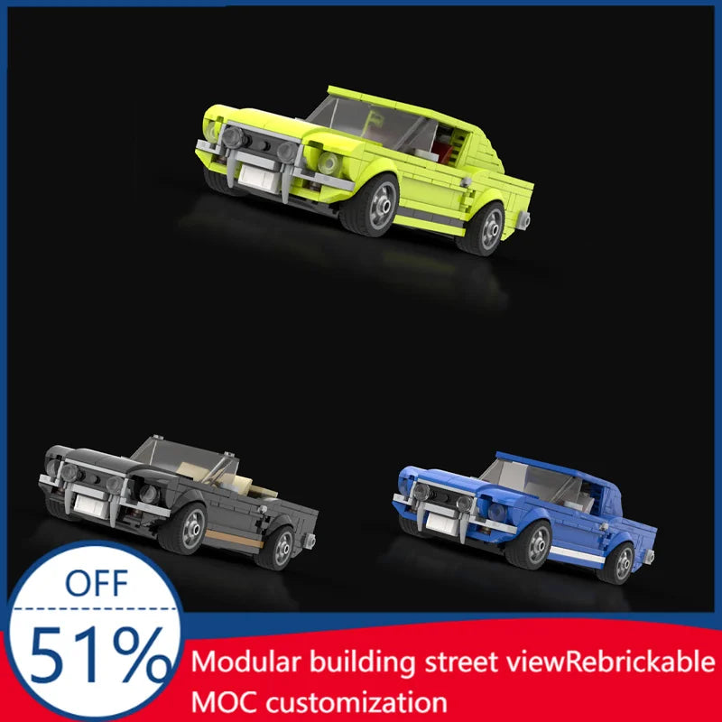 Voiture de Sport Classique à Construire – Modèle MOC en Briques