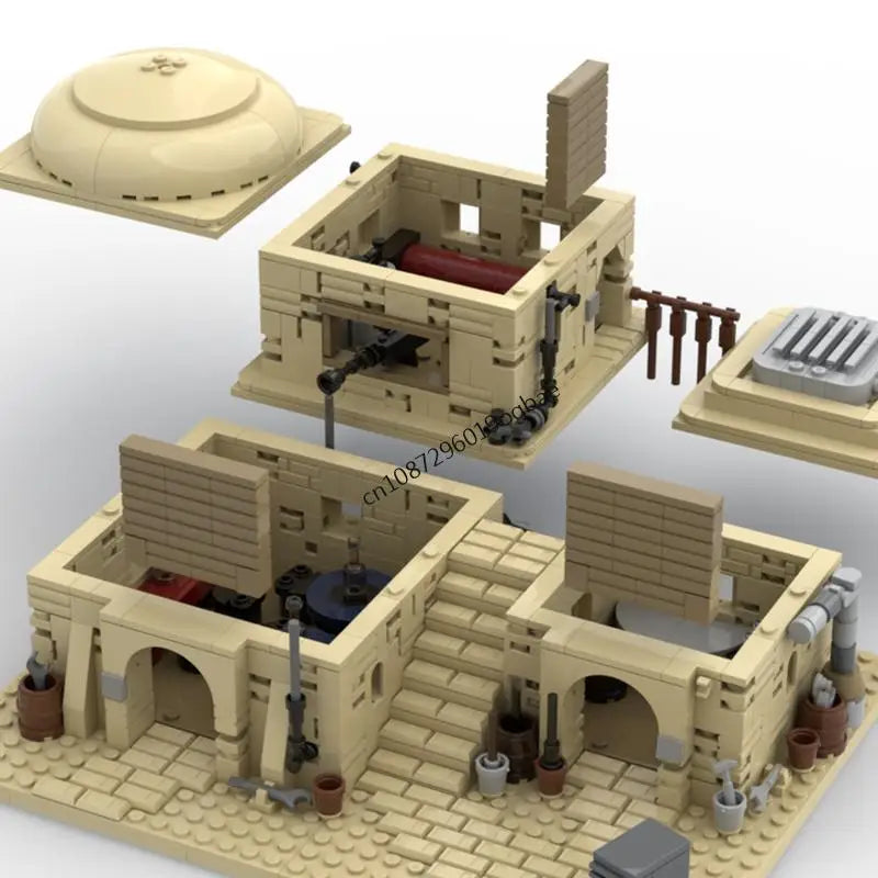 Bâtiment du désert en briques MOC – 1144 pièces