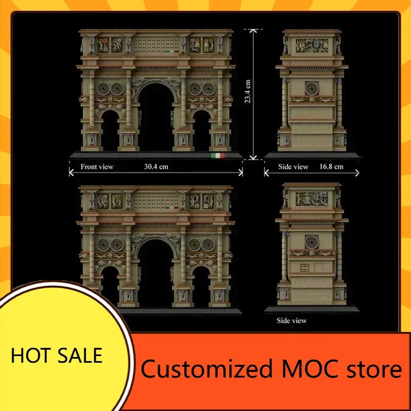 Arc de Constantin à construire – Maquette en briques MOC 3101 pièces