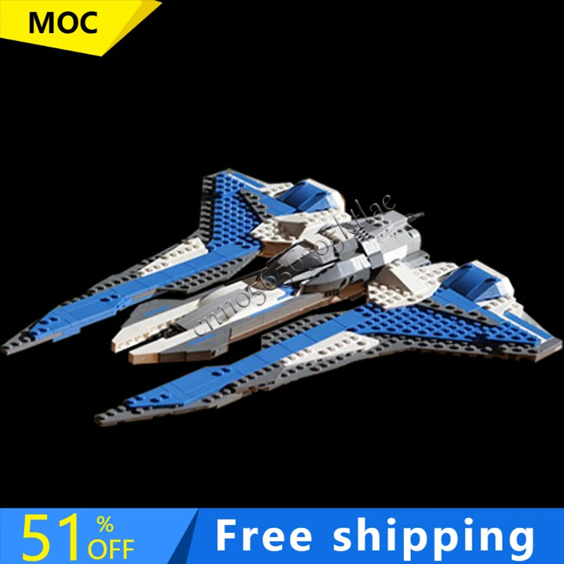 Vaisseau spatial futuriste à ailes mobiles – Kit de construction MOC