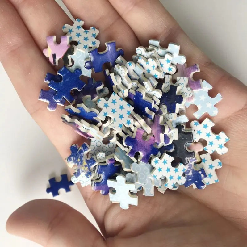 Mini puzzle 1000 pièces – Village romantique façon peinture à l’huile