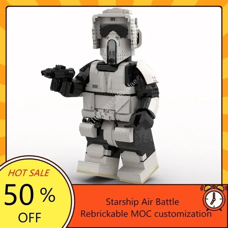 Soldat de l’Espace à Construire – Figurine Géante en Blocs MOC