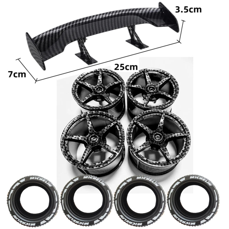 Accessoires effet fibre de carbone pour voitures MOC – Pièces de personnalisation