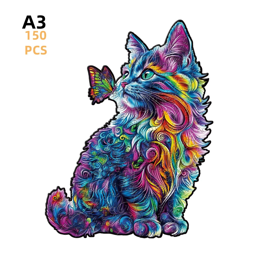 Puzzle 3D en bois – Animaux fantastiques colorés à assembler