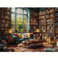 Puzzle bibliothèque chaleureuse – 500 à 2 000 pièces pour adultes