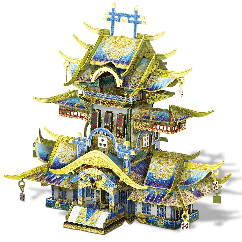 Puzzle 3D en métal – Temple chinois traditionnel à assembler